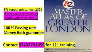 TFL Topographical assessment test 2021 MCQS section worth 25 marks [upl. by Earahc797]