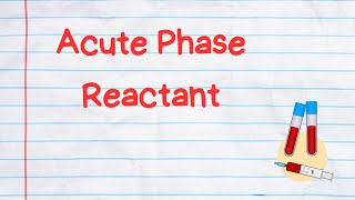 Acute Phase Reactants Mnemonics [upl. by Yecies850]