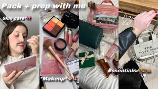 Pack with me🧳جمعت معاكوم حوايجي باش نسافر👜أساسيات السفر🎀عنايتي بالبشرة 🫶🏻♥️ [upl. by Jillie]