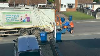 Dennis Bin lorry On Split Recycling HWH [upl. by Redwine]