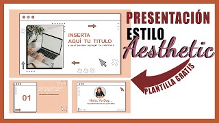 Presentación para PowerPoint Estilo AESTHETIC  Diseña Presentaciones Creativas Plantilla gratis [upl. by Elmo681]