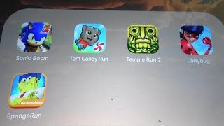 Sonic boom Vs Tom Candy run Vs Sponge Run Vs Ladybug Vs Temple Run2 [upl. by Wardieu995]