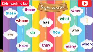 what is sight words Sight words for kids  Example of sight words [upl. by Waiter]