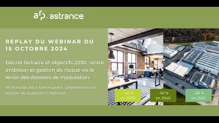 Webinar  Décret tertiaire et objectifs 2030 [upl. by Ahseinad]