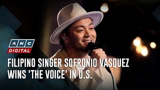 Filipino singer Sofronio Vasquez wins The Voice in US  ANC [upl. by Eloise]