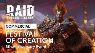 RAID Shadow Legends  5th Anniversary Event  Festival of Creation Official Commercial [upl. by Domella]