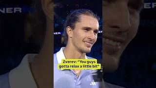 Zverev Post Alcaraz win at the nittoatpfinals 🎥 ATP Media [upl. by Westbrook]