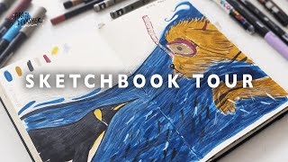 SKETCHBOOK TOUR 7 – Royal Talens Art Creation mixed media sketchbook – Part 1 [upl. by Agamemnon]