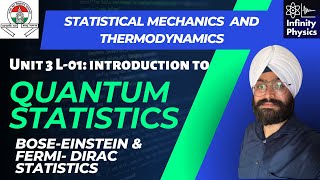 Unit 3 L 01 Introduction to Quantum Statistics  Statistical Mechanics and Thermodynamics  BSc II [upl. by Haleemak]