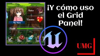 ¿Y cómo uso el Grid Panel ¡Organiza tu interfaz gráfica de mejor manera  Unreal Engine UMG [upl. by Mosra]