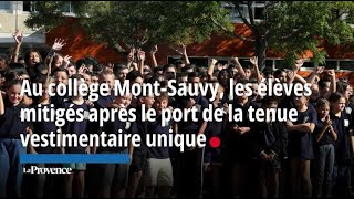 Au collège MontSauvy les élèves mitigés après le port de la tenue vestimentaire unique [upl. by Dranreb]