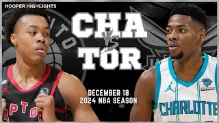 Toronto Raptors vs Charlotte Hornets Full Game Highlights  Dec 18  2024 NBA Season [upl. by Eenet301]