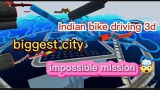 impossible mission Indian bike driving 3d flying City 😵 indianbikedriving3dallcheatcodesnewupdate [upl. by Drolyag]