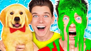 Dogs Pick our Mystery Slime Challenge Learn How To Make the Best DIY Funny Switch Up Oobleck Game [upl. by Karil808]