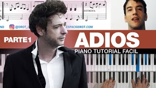 🎹 Como tocar ADIOS de Gustavo Cerati TUTORIAL FÁCIL 🎼 Partitura GRATIS Parte 1 [upl. by Aniram852]