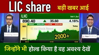 LIC share news today  Lic share latest news  Lic share news  Lic share target [upl. by Armando]