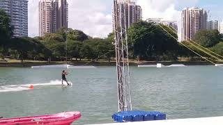 Wakeboard in Singapore Wake Park  PART 4 [upl. by Clayson593]