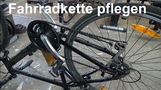 Fahrradkette reinigen und schmieren Kette am Fahrrad putzen und ölen [upl. by Ynavoj]