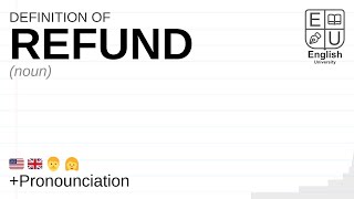 REFUND meaning definition amp pronunciation  What is REFUND  How to say REFUND [upl. by Bouchier]