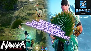 NEW SEASON 10 Fan Weapon Gameplay Takeda Rank Solos Gameplay [upl. by Mapel]