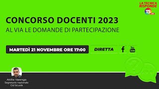 Concorso docenti 2023 al via le domande di partecipazione [upl. by Joey]