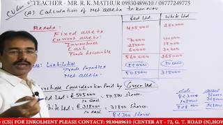 Company Amalgamation Accounting Solved Sums  Part4  Mathur Sir Classes [upl. by Siuqaj]