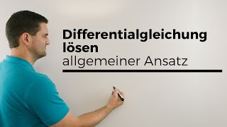 Differentialgleichung lösen linear inhomogen allgemeiner Ansatz  Mathe by Daniel Jung [upl. by Haya]