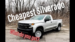 The LEAST EXPENSIVE NEW Silverado 1500 AVAILABLE  Review and Walk Around [upl. by Evander]