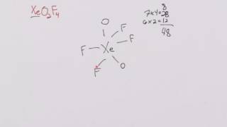 Lewis Structures 2 XeO2F4 [upl. by Anitnelav]