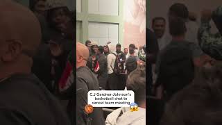 CJ GardnerJohnson cancels meeting with basketball shot 😱 shorts eagles basketball trickshots [upl. by Weylin]