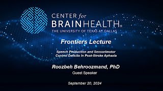 Speech Production and Sensorimotor Control Deficits in PostStroke Aphasia Roozbeh Behroozmand PhD [upl. by Felicio]