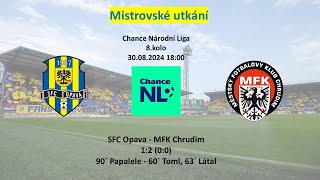 SFC Opava  MFK Chrudim 30082024 [upl. by Almap37]