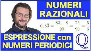 Numeri razionali espressione con numeri a sviluppo decimale periodico [upl. by Enohs]