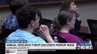 Panel discusses pros and cons of Oklahoma’s minimum wage at Cameron University [upl. by Aicelaf]