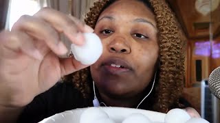 Another ASMR POWDERY SNOWBALLS  ONE BITE  10 MINUTE CHALLENGE ❄️⛄onlybites [upl. by Guttery]