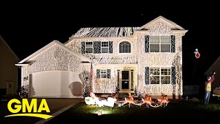 This homes 25000 light Christmas display is straight out of National Lampoons [upl. by Aseena373]