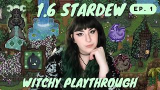 Something Wicked Witchy Stardew Valley Playthrough  Spring Y1 Episode 1 [upl. by Ordnagela]