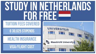 Maastricht University Fully Funded Masters Scholarship 2025  €30625 Stipend Visa Flights amp More [upl. by Meri342]