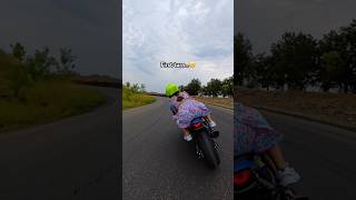 Why’s she screaming so loud 😁 First time on a BIKE 😂 bikelover bikelife moto reaction [upl. by Adrea]