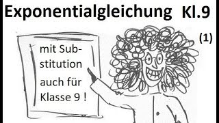 Lösen einer Exponentialgleichung mit Substitution Klasse 9 1 [upl. by Michelina]