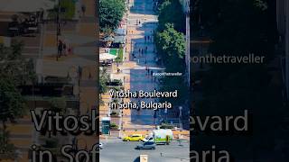 Vitosha Boulevard in Sofia Bulgaria 🇧🇬 from Drone sofia [upl. by Elenaj972]