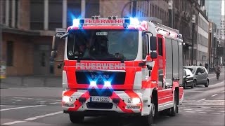 MASSIVER BULLHORN amp PRESSLUFT EINSATZ Feuerwehr BF FrankfurtMain HD [upl. by Dorreg106]