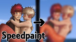 Kiribaku  Pirate AU ReDraw   Speedpaint [upl. by Eirol543]