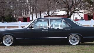 TOP 6 STANCE Mercedes Benz SE and SEL V8 560 W126 [upl. by Treulich]