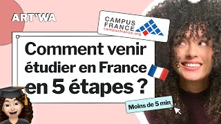 Démarches Campus France en moins de 5 min  كيفاش جيت نقرا في فرنسا 🇫🇷 👩🏻‍🎓 [upl. by Lyrad]