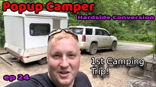 PopUp Camper  1st Trip HOMEMADE Hard Side Conversion Pontiac Lake MI ep24 diycamper popupcamper [upl. by Victor356]