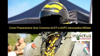 Corso Preparazione Quiz Concorso AUFP e AUPC Aeronautica Militare [upl. by Hamann]