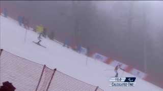 Henrieta Farkasova 1st run  Womens super combined visually impaired  Alpine skiing  Sochi 2014 [upl. by Orag999]