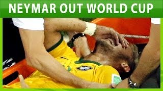 Neymar injury by Zuniga action go out of World Cup 2014 in BrazilColombia [upl. by Eelsel305]