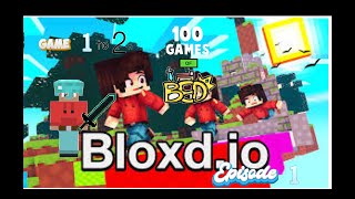 Bloxdio bedwars 100 games series Game1 [upl. by Anyala778]